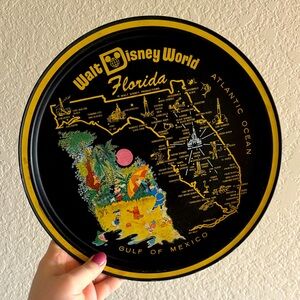 Vintage Walt Disney World Souvenir Tin Plate